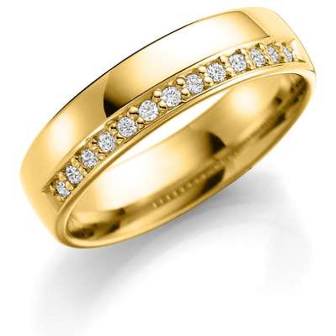 Hovedbilde Deg&Meg ring 585 roségull 5mm 0,13ct SE153RO50 pris per stk