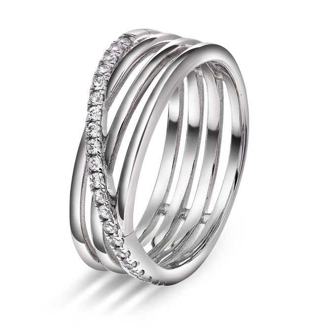Hovedbilde Siena ring i sølv med zirkonia 992268