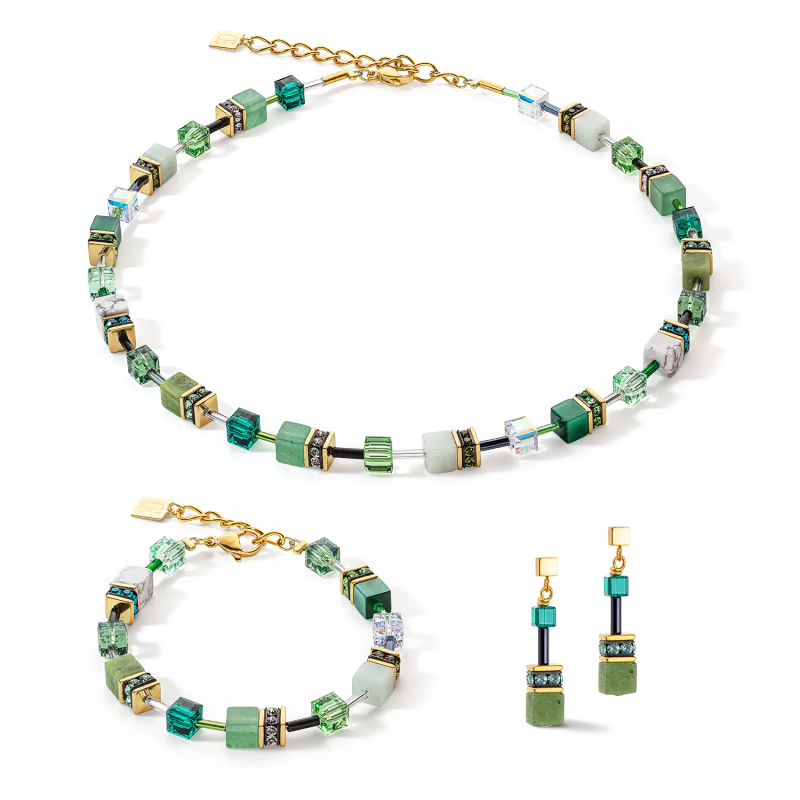 COEUR DE LION Necklace GeoCUBE Iconic Precious green 4905100500
