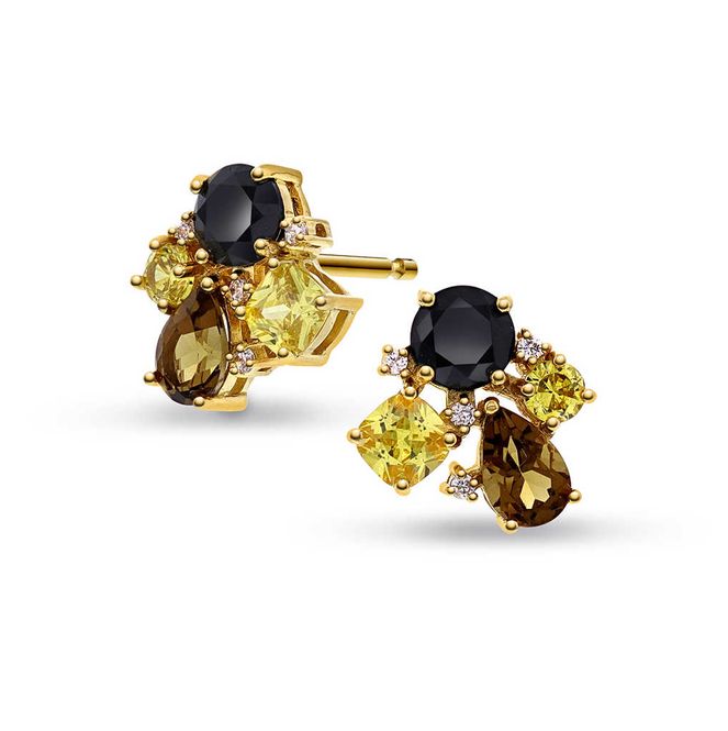 Hovedbilde GLAM øredobber med gylne toner 992193