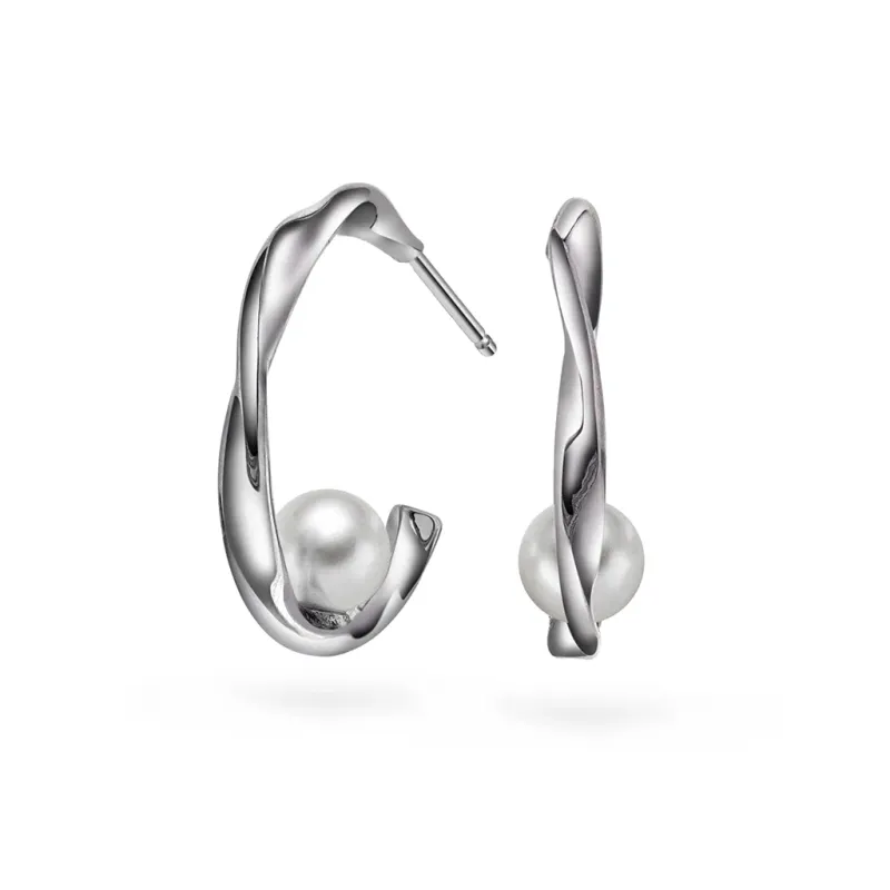 Capri øredobber sølv med perle 992236