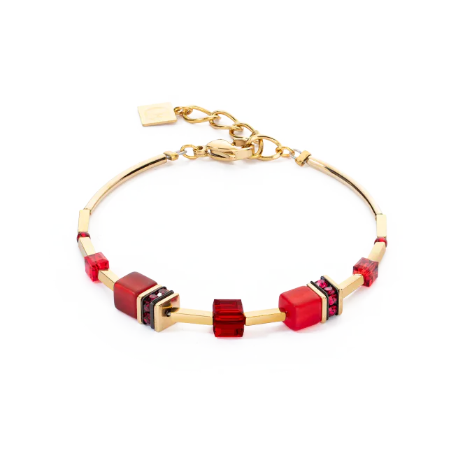 Hovedbilde COEUR DE LION Bracelet GeoCube Iconic Lite Red 2800300-300