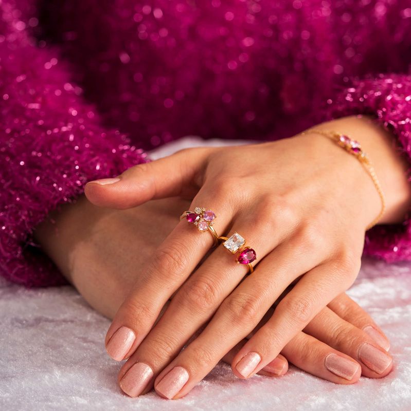 GLAM ring med rosa toner 992203
