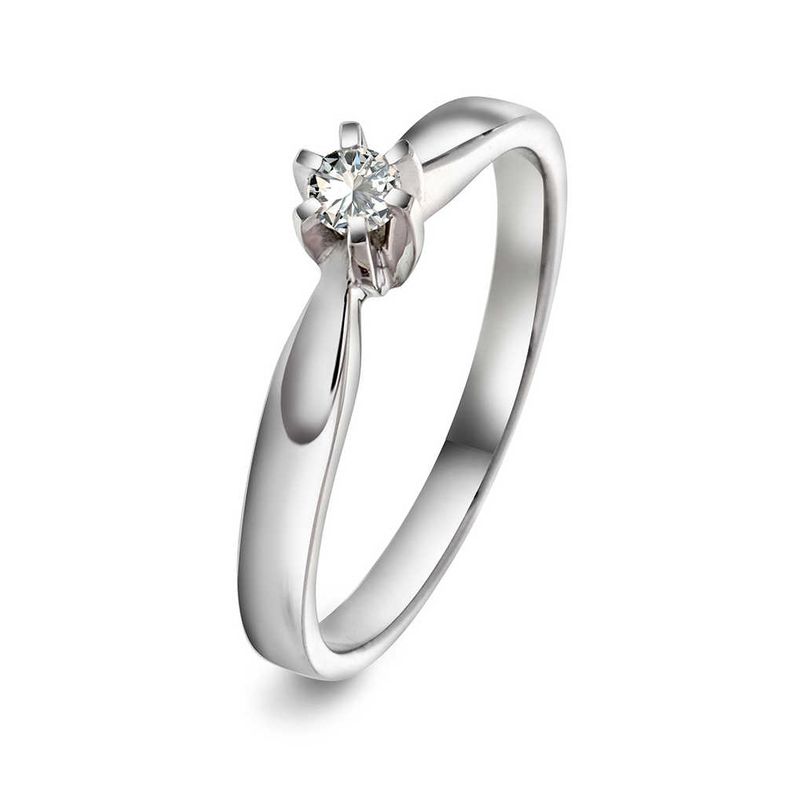 Capella ring i hvittgull m/Diamant 0,10 ct WSI