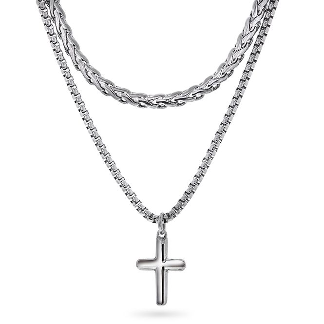 Hovedbilde Double chain smykke stål 972621