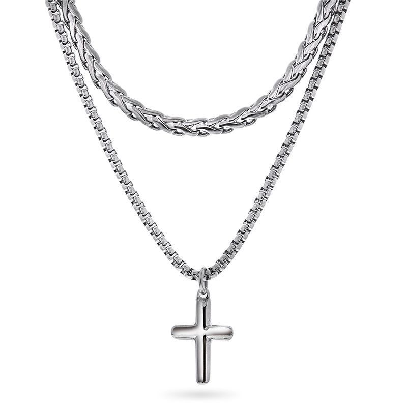 Double chain smykke stål 972621