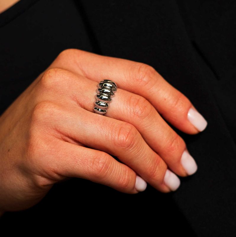 Studio Belt ring i sølv 221395