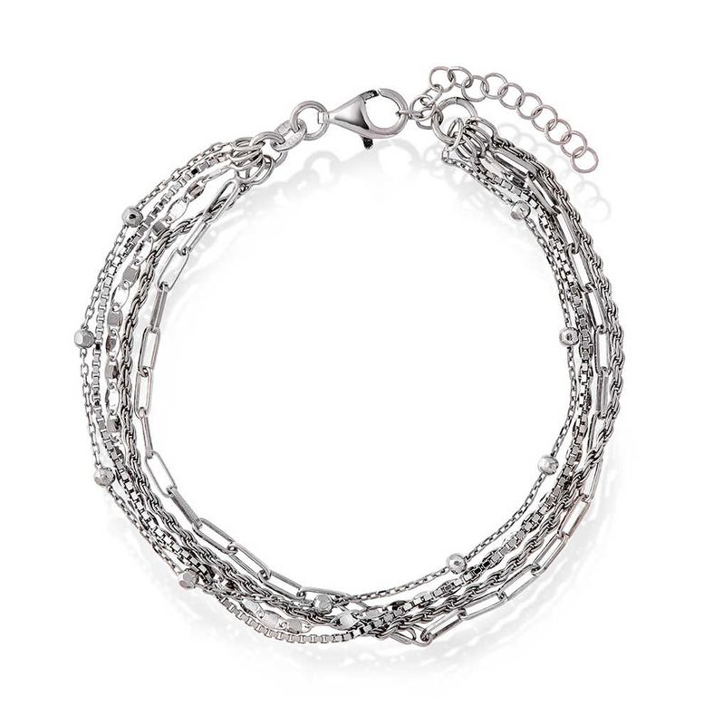 Armbånd i sølv 5 radet 44521.21