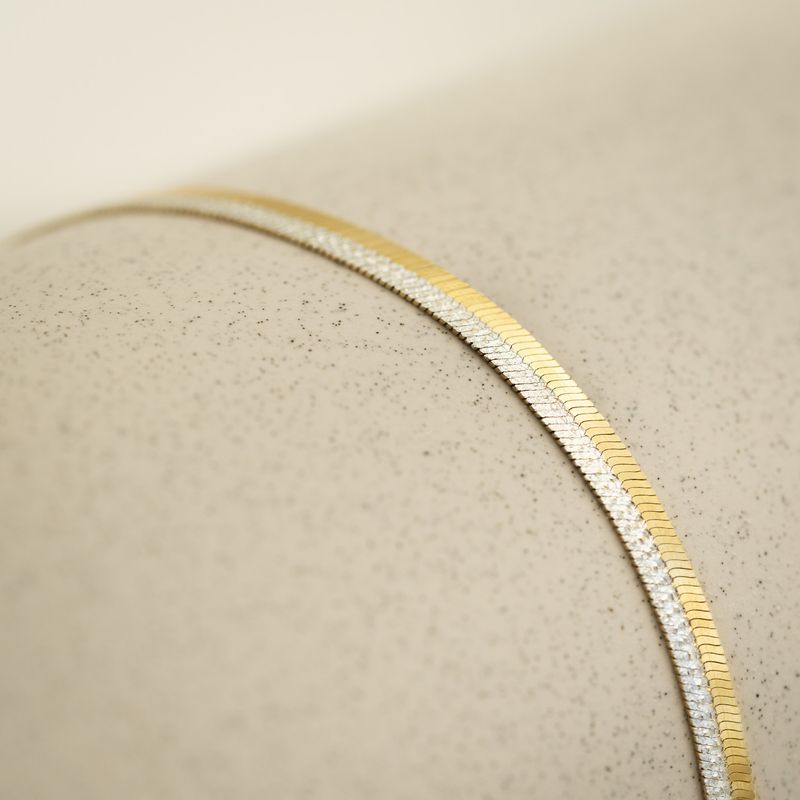 Armbånd sølv 2 farget 44569.19