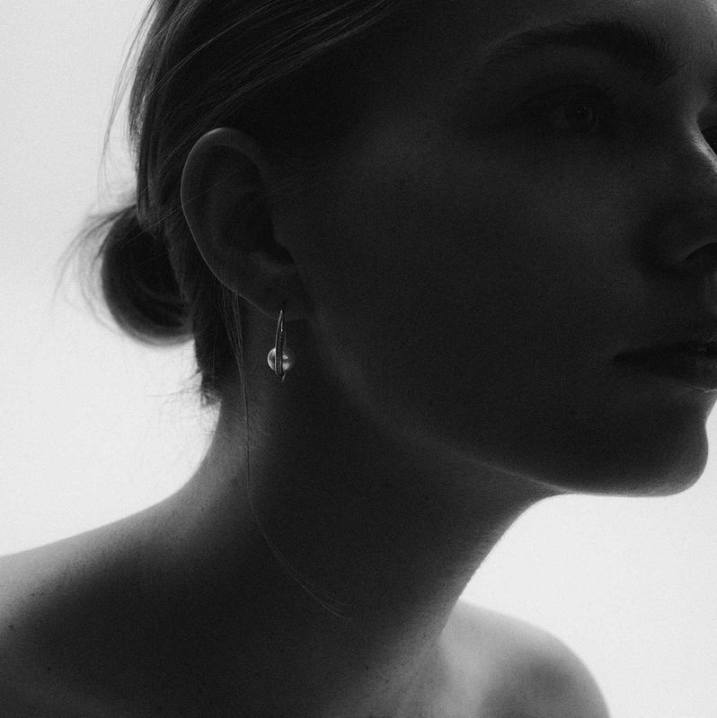 EC Øredobber i gull med diamant 0,09 ct WSI 24150035