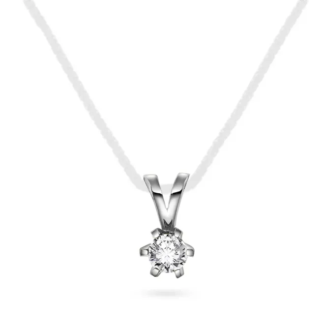 Hovedbilde Vida anheng hvittgull med diamanter 0,10c ct TWSI 7462010