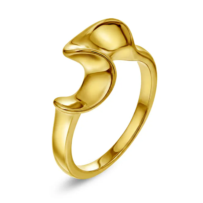 Hovedbilde Frida Leonore Wave ring forgylt stål 29222