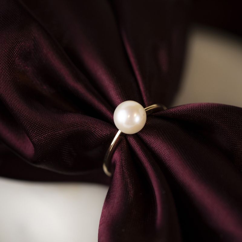 Ring gult gull perle 59985