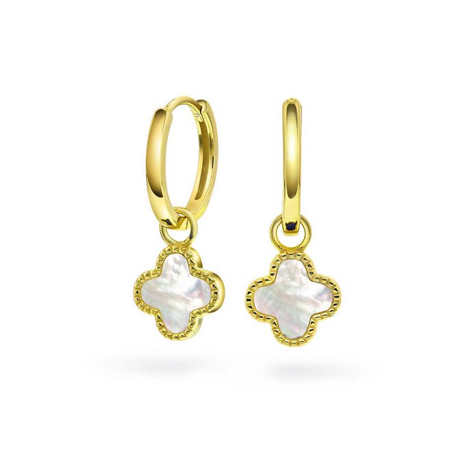 Hovedbilde Øreringer i sølv perlemor hvit 992026