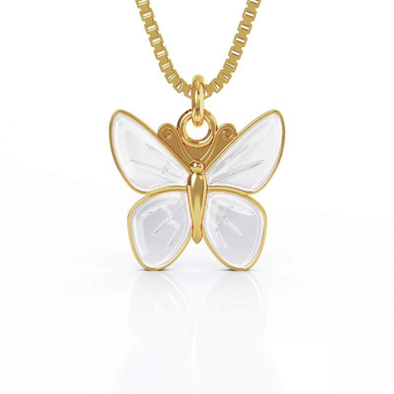 Sommerfugl anheng hvit 860803