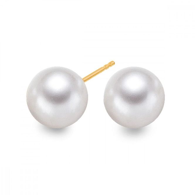 Hovedbilde Ørestikk gull kulturperle 8mm rund 53037