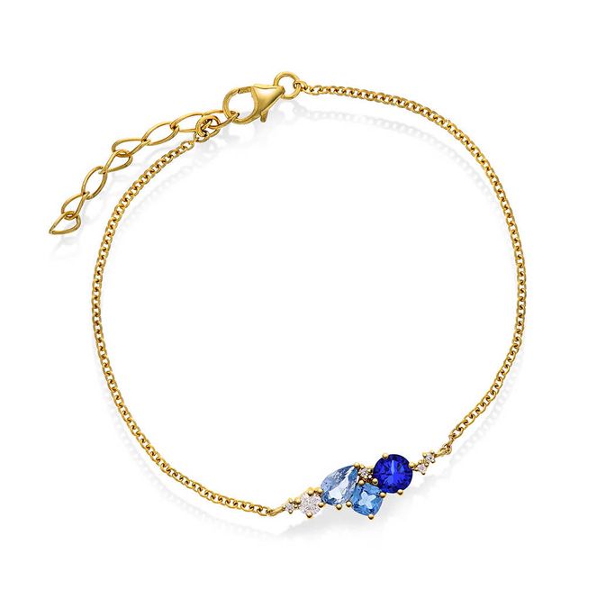 Hovedbilde GLAM armbånd med blå toner 992204