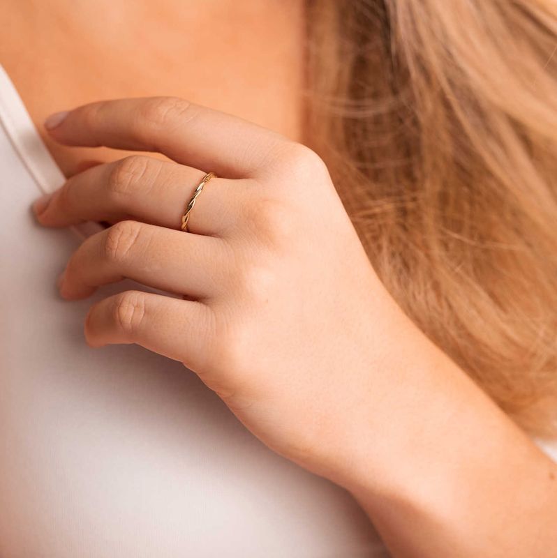 Friendship ring i forgylt sølv 992227
